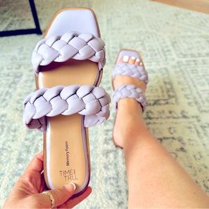 NWOT TIME AND TRU BRAIDED SANDALS SZ 8